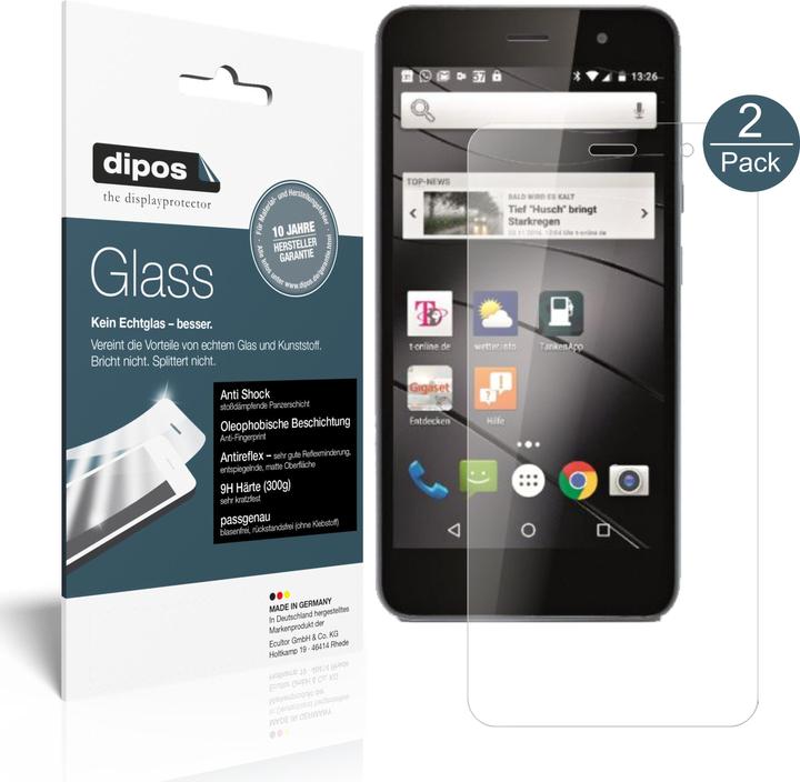 Actual product image Dipos Screen Protector Anti-Shock (2 Piece, Gigaset GS160)