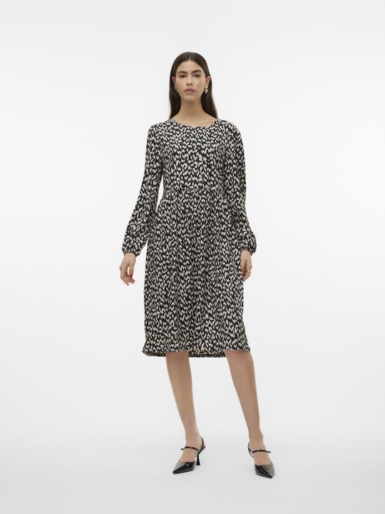 Immagine prodotto Vero Moda Abito midi con scollo rotondo dalla vestibilità regolare (S)