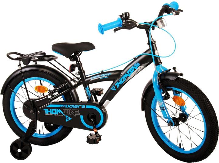 Volare Thombike Kinderfiets - Jongens - 16 inch - Zwart Blauw - Twee Handremmen (16")