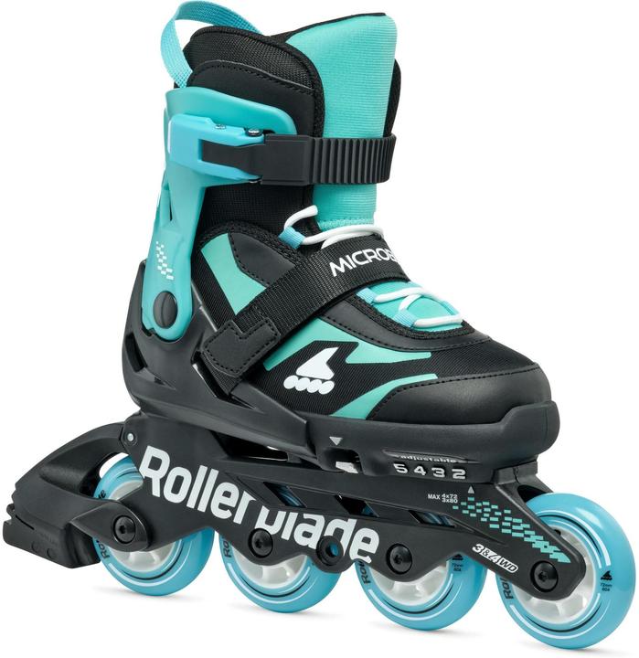 Rollerblade Inline-Skates Microblade Schwarz/Hellblau, 36.5-40.5 (36.5, 37.5, 38.5, 39.5, 40.5)