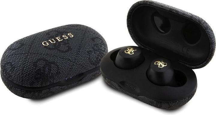 Actual product image Guess True Wireless 4G PU Metal Logo Earphones - black (30 h)