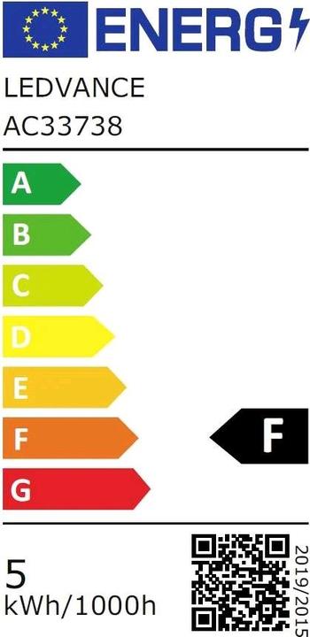 Energie-Label Osram 5er Pack LED Spot (GU10, 4.50 W, 350 lm, 5 x, F)