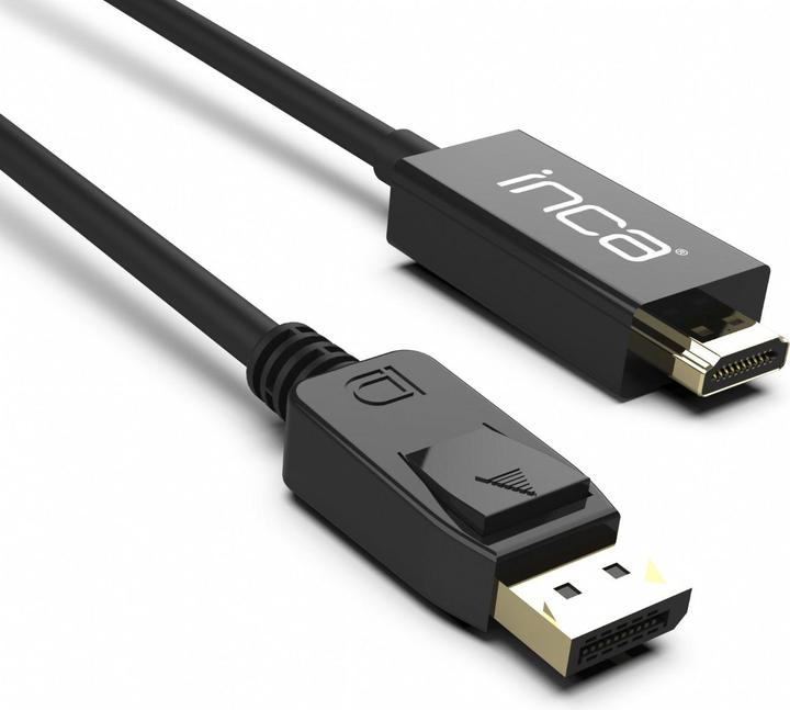 Immagine prodotto Inca DisplayPort a HDMI, lunghezza cavo 1,8 m, 10,2 Gbit/s (max.) (1.80 m, DisplayPort, HDMI)
