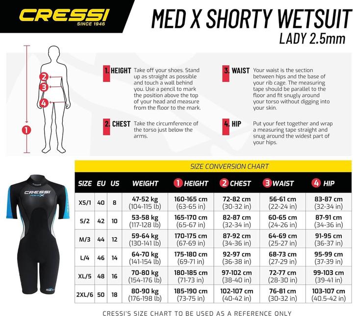 Produktbild Cressi Med X (2.5 mm, XXL)