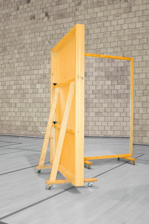 Produktbild Heinen Fahrbare Spiegelwand 400x180 cm (400 x 197 cm)