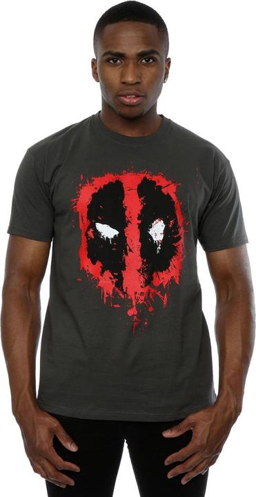 Actual product image Deadpool Mens Splat Face Cotton T-Shirt (3XL)