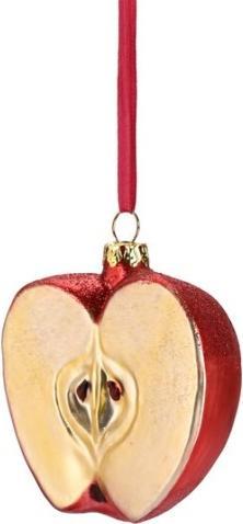 CreaDiva Boule de Noël - Pomme à suspendre, rouge (1 -pièce)