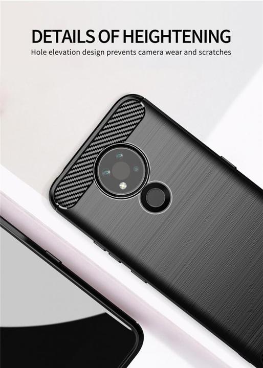 Actual product image Screenguard Nokia 3.4 Cover Carbon Brushed Soft TPU (Nokia 3.4)