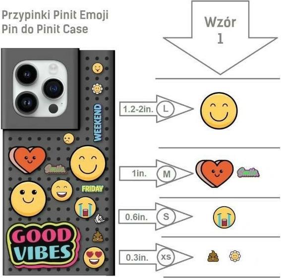 Produktbild - Przypinki Pinit Emoji Pin do Pinit Case Wzór 1