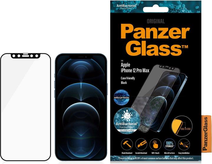 Image du produit PanzerGlass Case Friendly Black AB ABL (1 pièce(s), Apple iPhone 12 Pro Max)