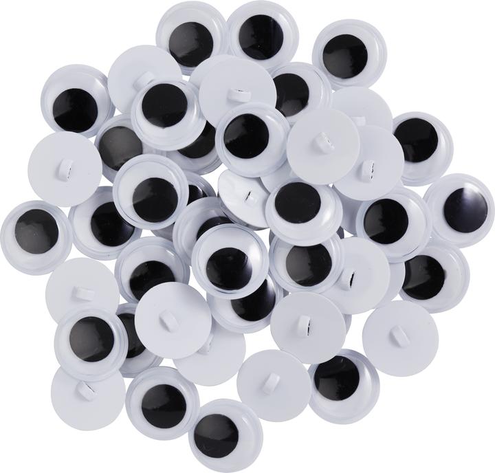 Image du produit VBS XXL yeux vacillants à coudre "rond", 15 mm, 50 pièces