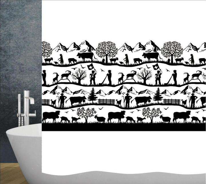 Image du produit Diaqua Rideau de douche textile Swiss Dream (180 x 200 cm)