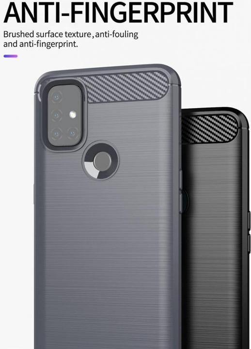 Actual product image Screenguard OnePlus North N10 5G Sleeve Carbon Brushed Soft TPU (OnePlus North N10 5G)