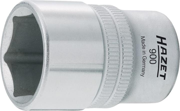 Actual product image HAZET Socket ∙ hexagon 900-15 ∙ Square, hollow 12.5 mm (1/2 inch) ∙ Outside hexagon traction profil… (15 mm)