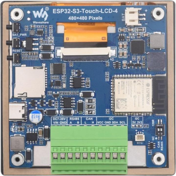 Produktbild WaveShare ESP32-S3 4inch Capacitive Touch Display Development Board 480x480