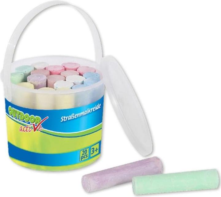 Actual product image Vedes Street paint chalk in bucket (Multicoloured, 20 x)