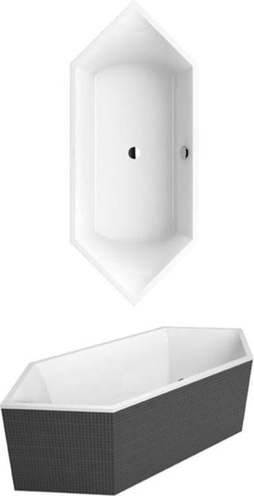 Immagine prodotto Villeroy & Boch V&B Vasca da bagno SQUARO Slim Line Hexagon 1900x800 mm bianco (185 l, 190 cm, 80 cm)