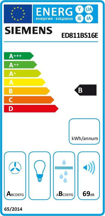 Energie-Label Siemens SIEM Induktionskochfeld