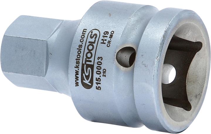 Actual product image KS Tools 3/4" power bit socket nut hexagonal socket (19 mm)