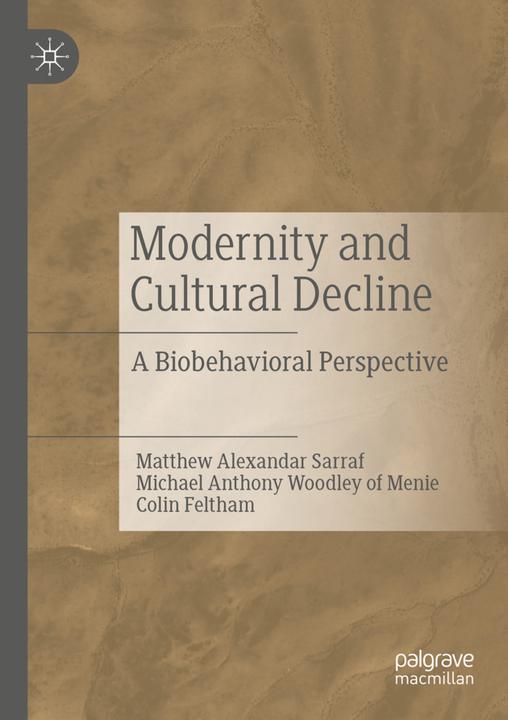 Immagine prodotto Modernity and Cultural Decline (Colin Feltham, Matthew Alexandar Sarraf, Michael Anthony Woodley di Menie, 2020)