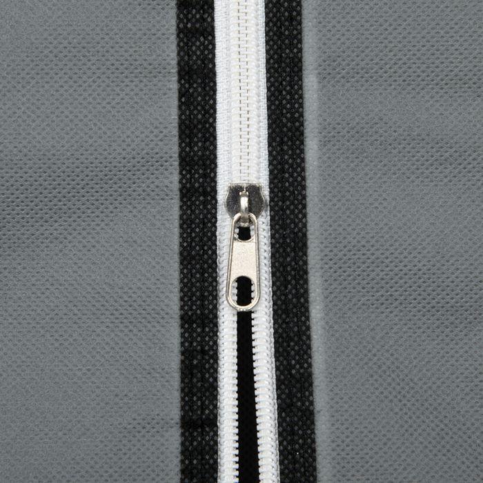 Actual product image Swisshandel24 Fabric wardrobe, folding wardrobe with drawers, wardrobe with clothes rail, zip fastener, coat rack (102 x 42.5 x 162.5 cm)