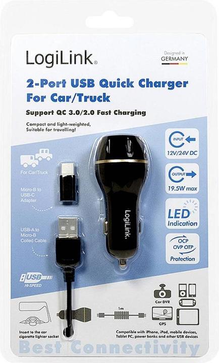 Image du produit LogiLink Alimentation USB pour voiture