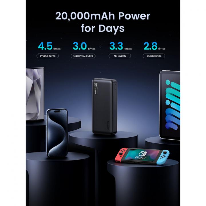 Produktbild Ugreen Two-Way Power Bank (20000 mAh, 20 W, 74 Wh)