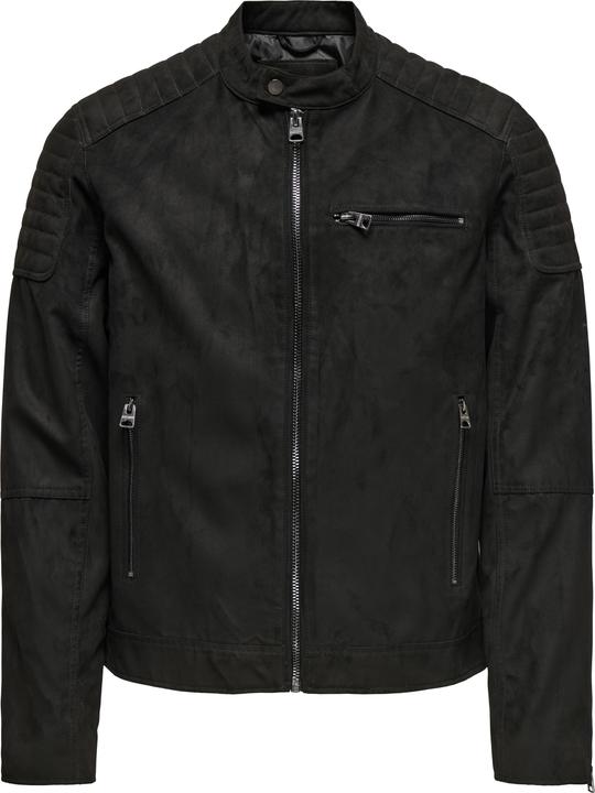 Only & Sons Onsgus Faux Suede Racer Jacket Otw Noos