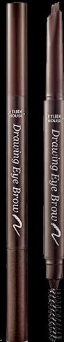 Actual product image Etude House House Drawing Eye Brow 3 Brown 21AD Long Lasting Eyebrow Pencil for Soft Textured Natural Daily Look (Brown)