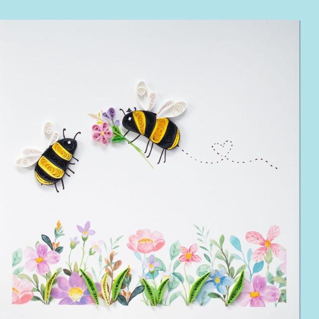 Produktbild Hervorragend Paper Quilling Karte Bienen (1 Stk.)