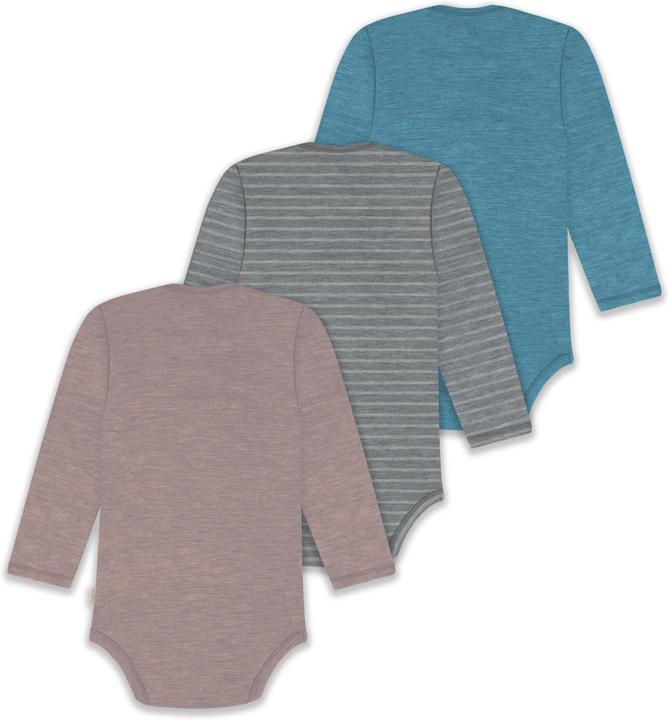 Produktbild Normani 3er Pack Baby Merino Body Langarm „Auckland" - 9383 (86)