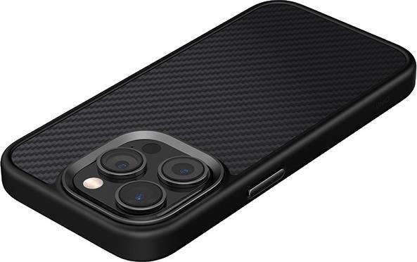 Actual product image Uniq case Keva iPhone 15 Pro Max 6.7" Magclick Charging czarny/carbon black (Apple iPhone 15 Pro Max)