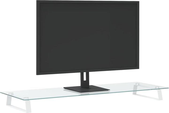 Image du produit VidaXL Support d'écran Blanc 100x35x8 cm verre trempé et