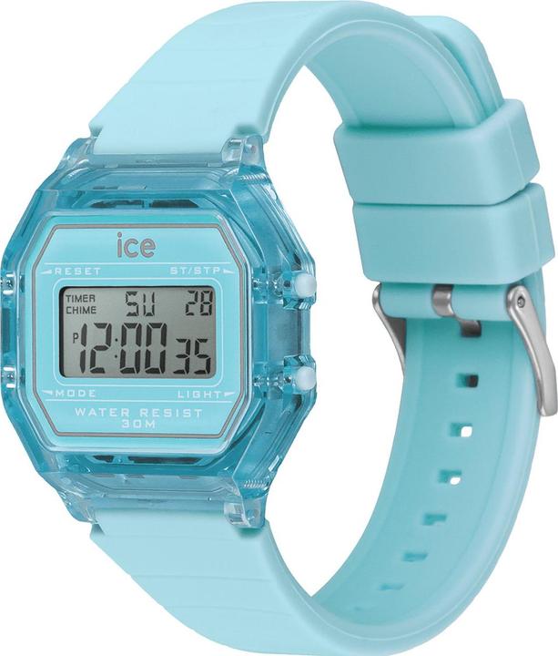 Produktbild ICE Watch Ice Digit Retro Sky Blue Clear Small (Digitaluhr, 32 mm)
