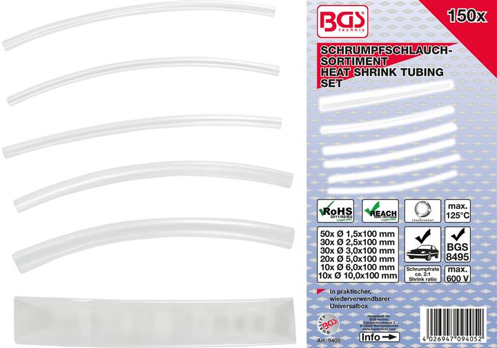 BGS Schrumpfschlauch-Sortiment (150 x)