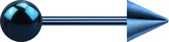 Star Piercing Micro Barbell dunkelblau mit Kugel und Cone (Chirurgenstahl 316L)