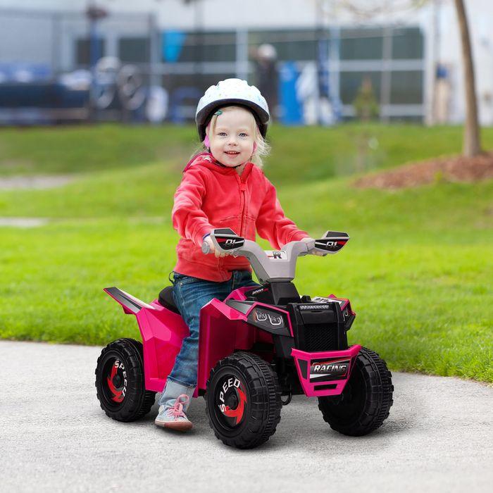 Produktbild Swisshandel24 Elektro Kinderquad, Elektroquad, Vorwärts-, Rückwärtsfunktion, 6V, 1,5-3 Jahre, 2,5 km/h, Rosa (6 V)