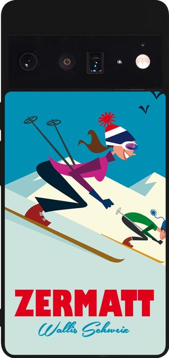 Actual product image PhoneLook Coque Silicone rigide noir Zermatt Ski Downhill (Google Pixel 6 Pro)