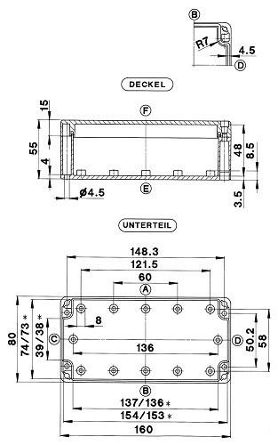 Image du produit Bernstein Caisse enregistreuse CT-622 ABS 80X160X55 (Boîtier)