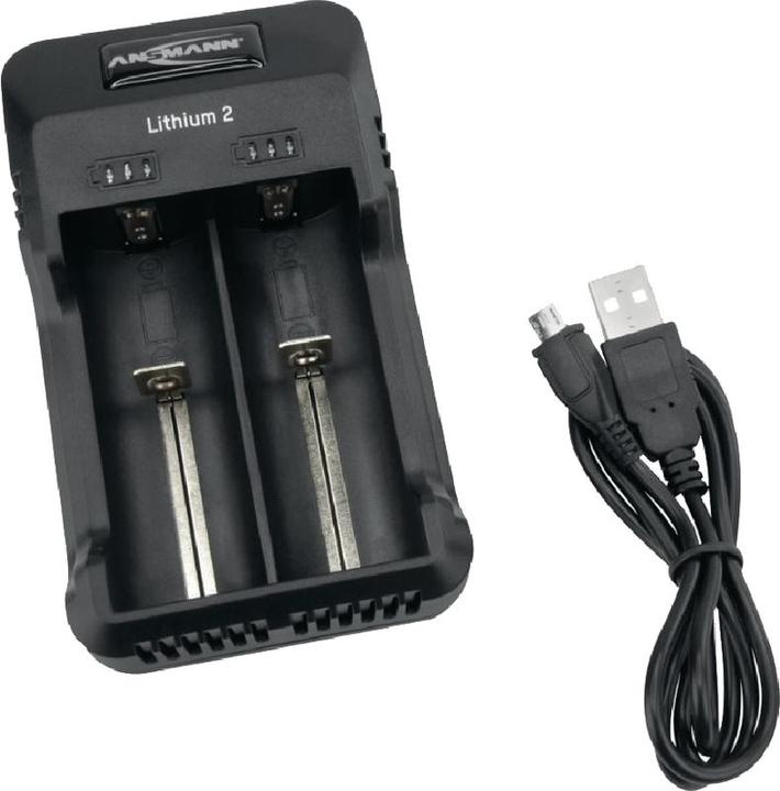 Actual product image Ansmann lithium 2 (1 pcs., 14500, 16340, 17670, 18500, 18650, 22650, 26650, AAA, AA, Chargers without battery)