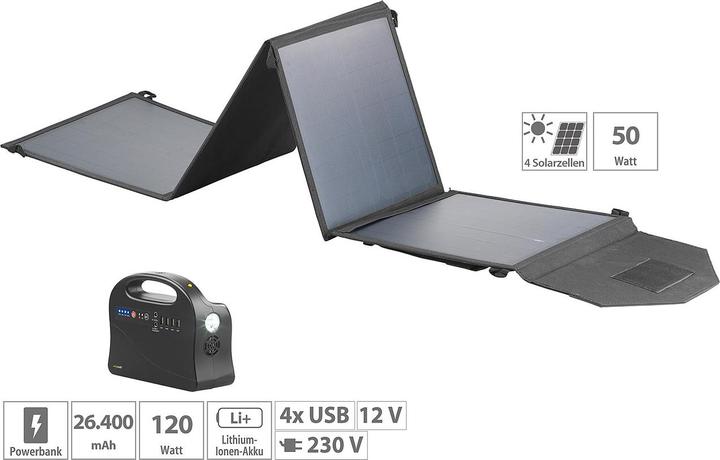 Produktbild Revolt Powerbank & Solar-Konverter (97 Wh, 1.20 kg)