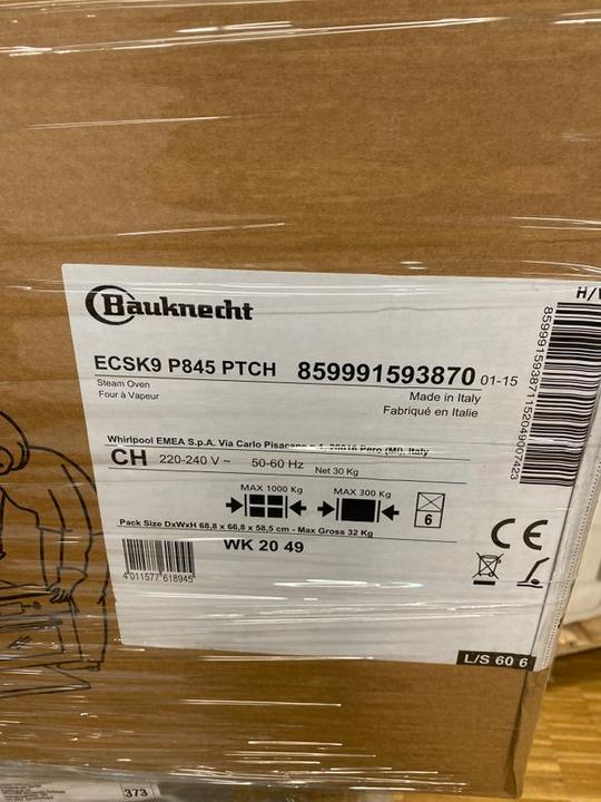 Immagine prodotto Bauknecht Forno a vapore da incasso ECSK9 P845 PT CH A