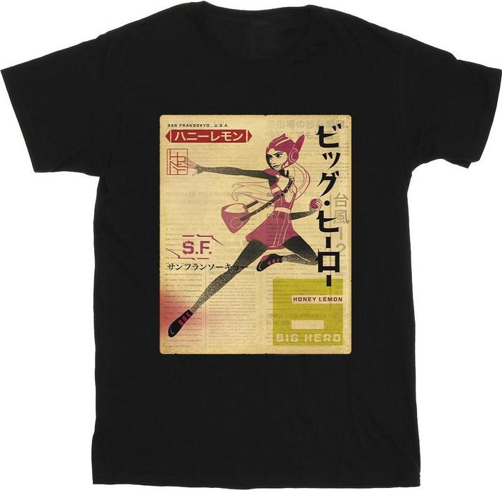 Produktbild Disney Big Hero 6 Baymax Honey Lemon Newspaper TShirt Jungen (152, 158)