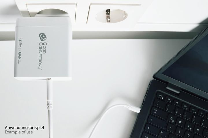 Image du produit Good Connections Chargeur rapide USB 140W avec technologie GaN, 1 port (USB-Câ"¢), PD 3.1, QC 5, PPS, chargeur de (140 W)
