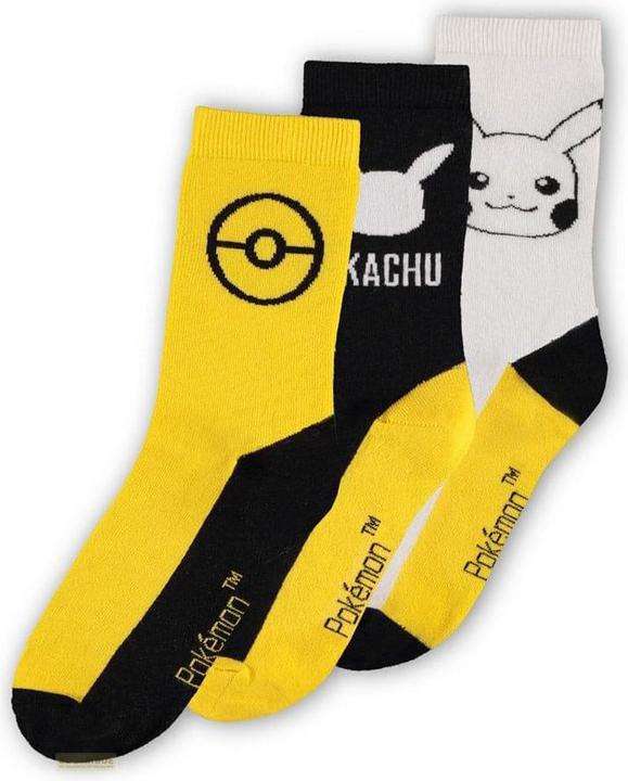Difuzed Pokemon Socken 3er-Pack Pikachu 39-42 (2er Pack, 39, 42)