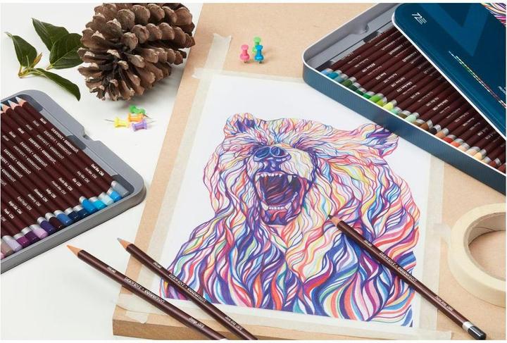 Actual product image Derwent Coloursoft coloured pencils (Multicolor, Multicoloured, 72 x)