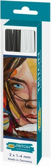 Produktbild Solo Goya Triton Acrylic Paint Marker 2er Set (Schwarz, Weiss, 4 mm, 2 x)