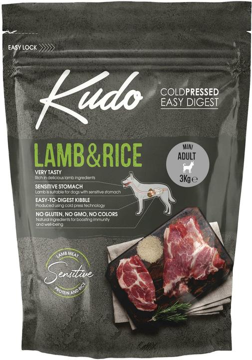 Immagine prodotto Kudo Cibo secco Agnello e Riso Mini Adult, 3 kg (Adulto, 1 pz., 3117 g)