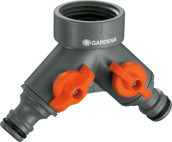 Produktbild Gardena Zwei-Wege-Ventil (2 Wege Verteiler, Hahnanschluss, Multikupplung, 33.30 mm)