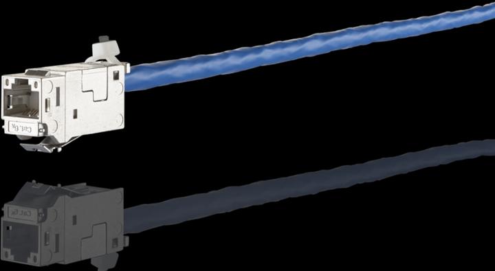 Actual product image Metz Connect Keystone RJ45 installation module CAT 6a (Keystone module)